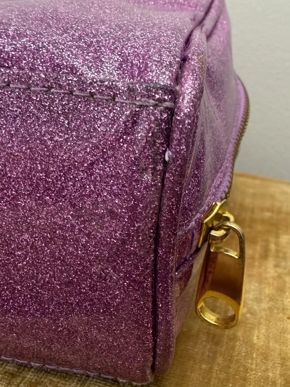 Urban Decay Quinceañera vinyl glitter cosmetic bag
